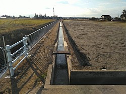 五鹿屋鹿島 水路整備第12工区工事　　　第75号用水路（1）完成