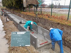若林４号排水路第2工区工事　施工状況